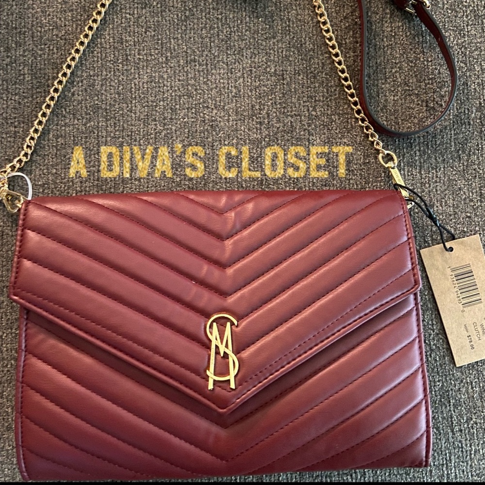 STEVE MADDEN QUILTED ENVELOPE CROSSBODY CLUTCH BAG
